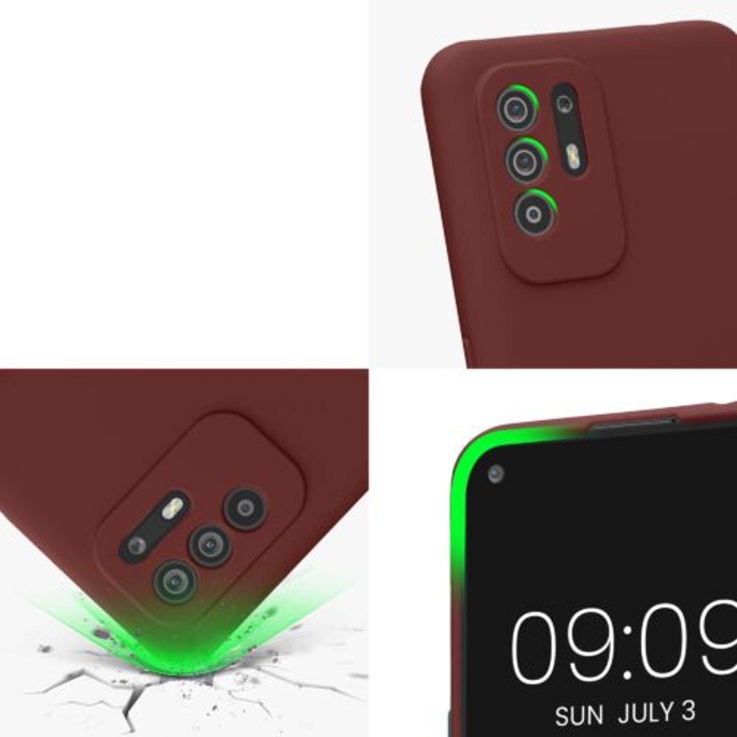 Husa Kwmobile pentru OPPO A94 5G, Silicon, Rosu, 58332.187 fotografia produsului View 8 L