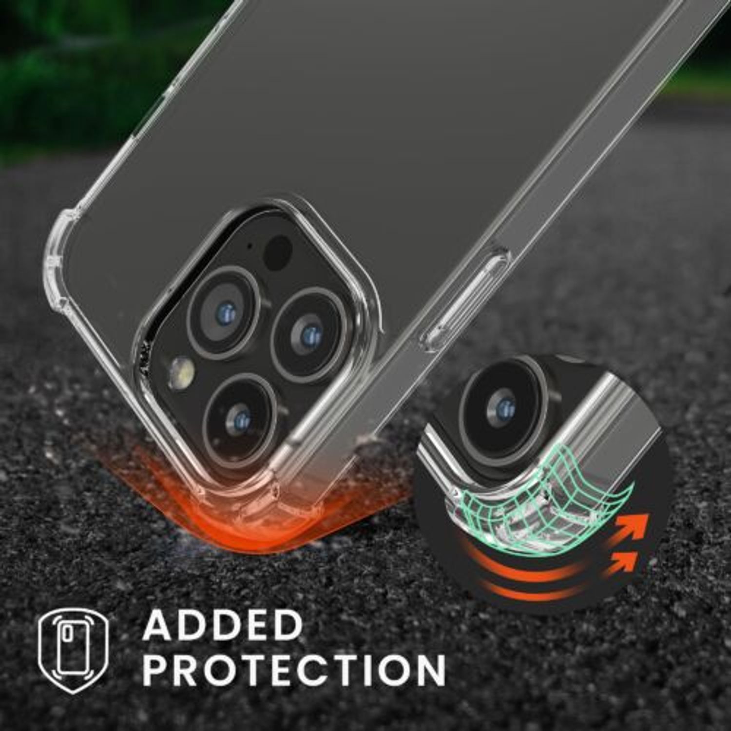 Husa Kwmobile pentru Apple iPhone 13 Pro, Silicon, Transparent/Albastru, 55963.04 fotografia produsului View 2 L