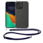 Husa Kwmobile pentru Apple iPhone 13 Pro, Silicon, Transparent/Albastru, 55963.04 fotografia produsului