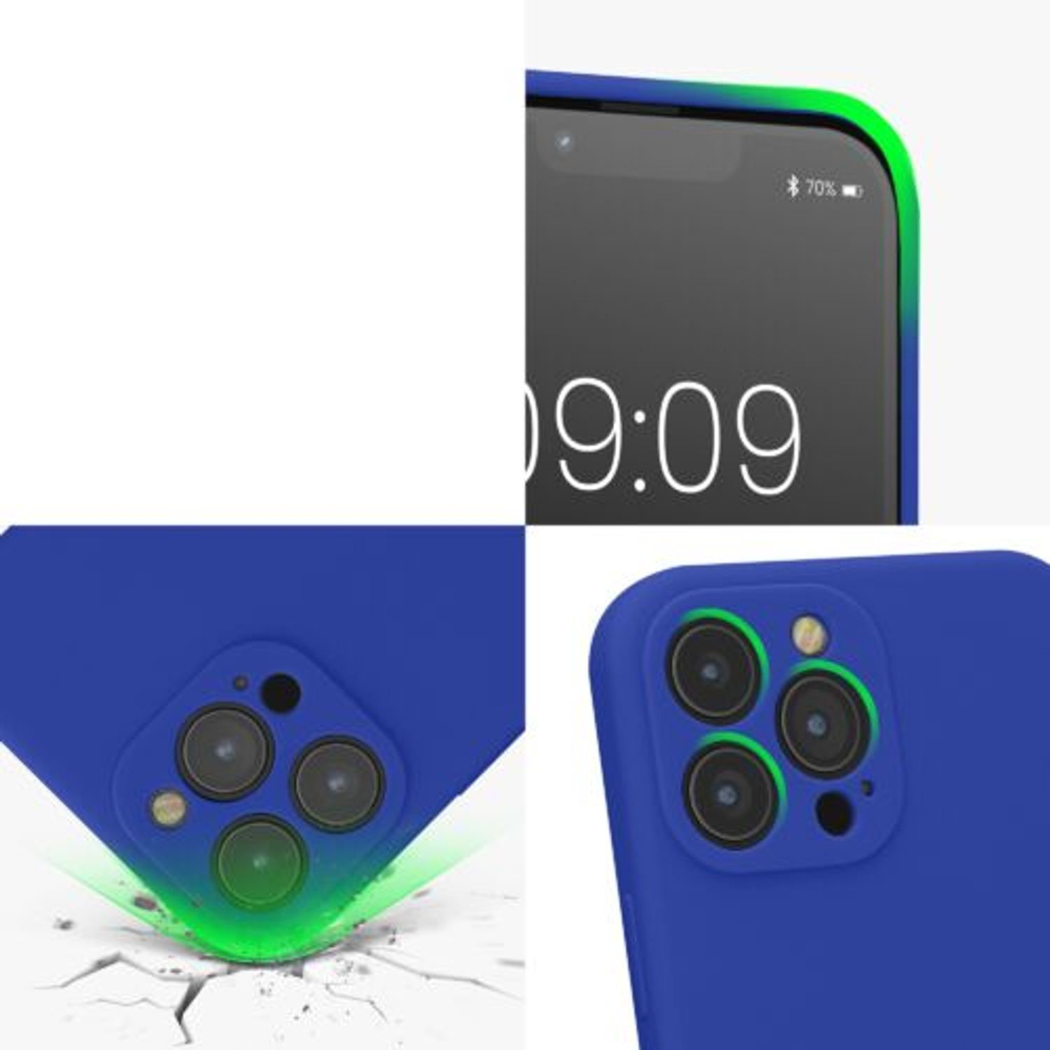 Husa Kwmobile pentru Apple iPhone 13 Pro Max, Silicon, Albastru, 59361.134 fotografia produsului View 8 L