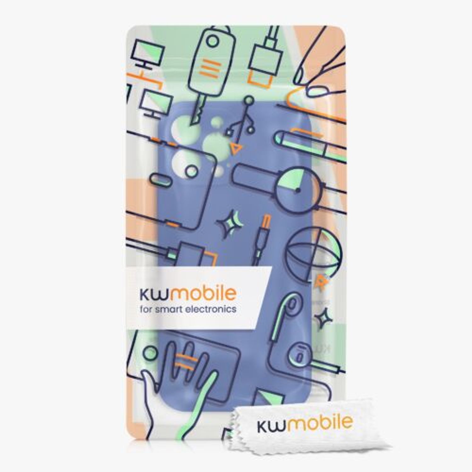 Husa Kwmobile pentru Apple iPhone 13 Pro Max, Silicon, Albastru, 59361.134 fotografia produsului View 7 L