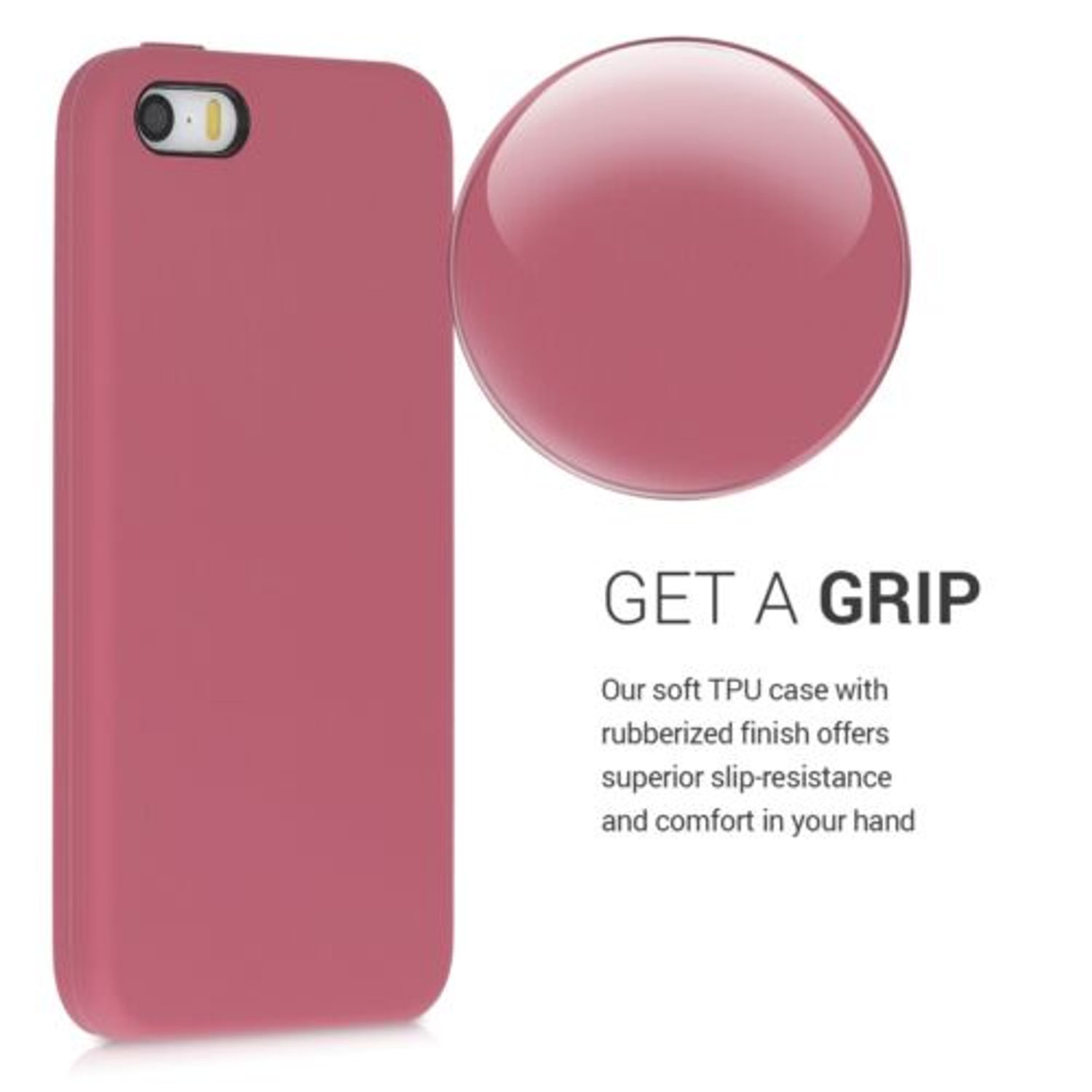 Husa pentru Apple iPhone 5/iPhone 5s/iPhone SE, Silicon, Roz, 42766.167 fotografia produsului View 4 L