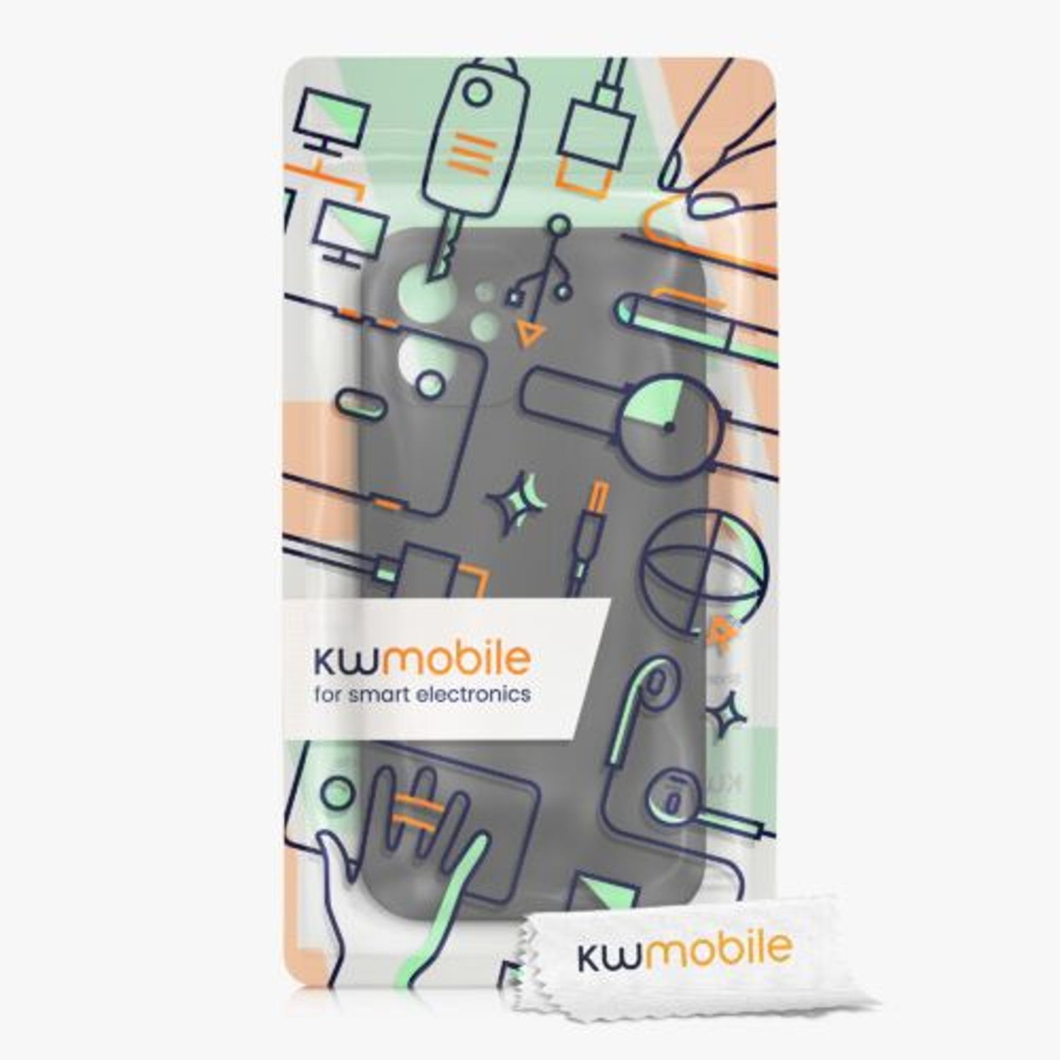 Husa Kwmobile pentru Apple iPhone 12/iPhone 12 Pro, Silicon, Negru, 59351.01 fotografia produsului View 7 L