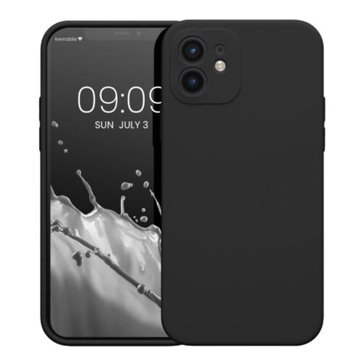 Husa Kwmobile pentru Apple iPhone 12/iPhone 12 Pro, Silicon, Negru, 59351.01 fotografia produsului