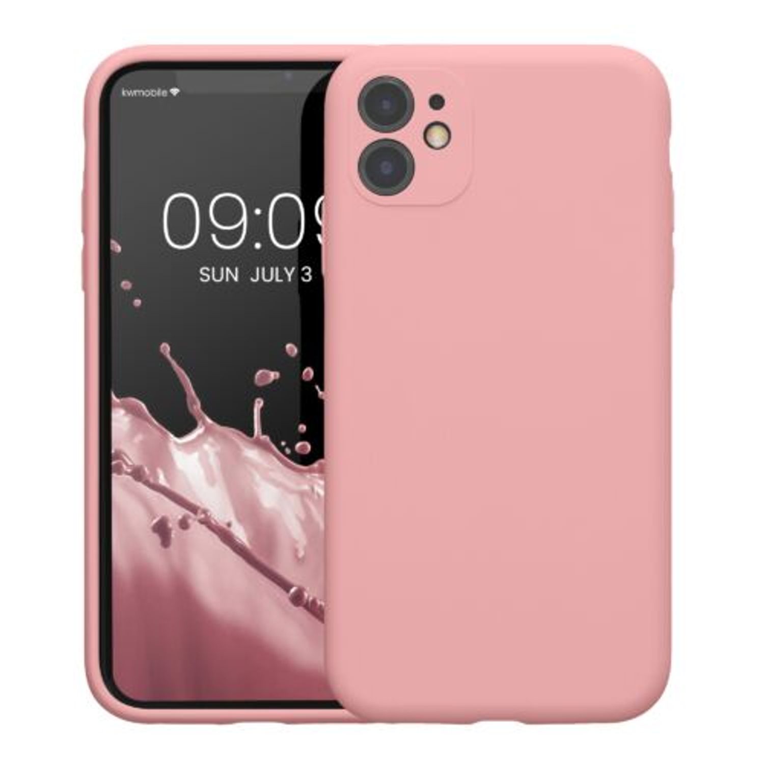 Husa Kwmobile pentru Apple iPhone 11, Silicon, Roz, 59349.110 fotografia produsului