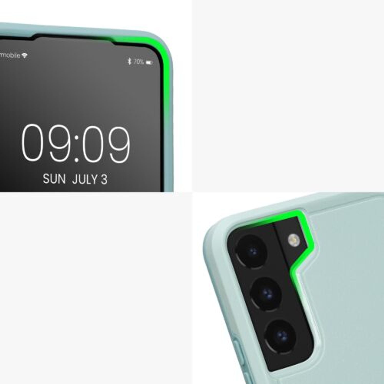 Husa Kwmobile pentru Samsung Galaxy S22, Silicon, Verde, 59370.71 fotografia produsului View 10 L