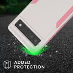 Husa Kwmobile pentru Google Pixel 6a, Silicon, Alb/Roz, 59376.02 fotografia produsului View 6 S
