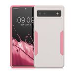 Husa Kwmobile pentru Google Pixel 6a, Silicon, Alb/Roz, 59376.02 fotografia produsului