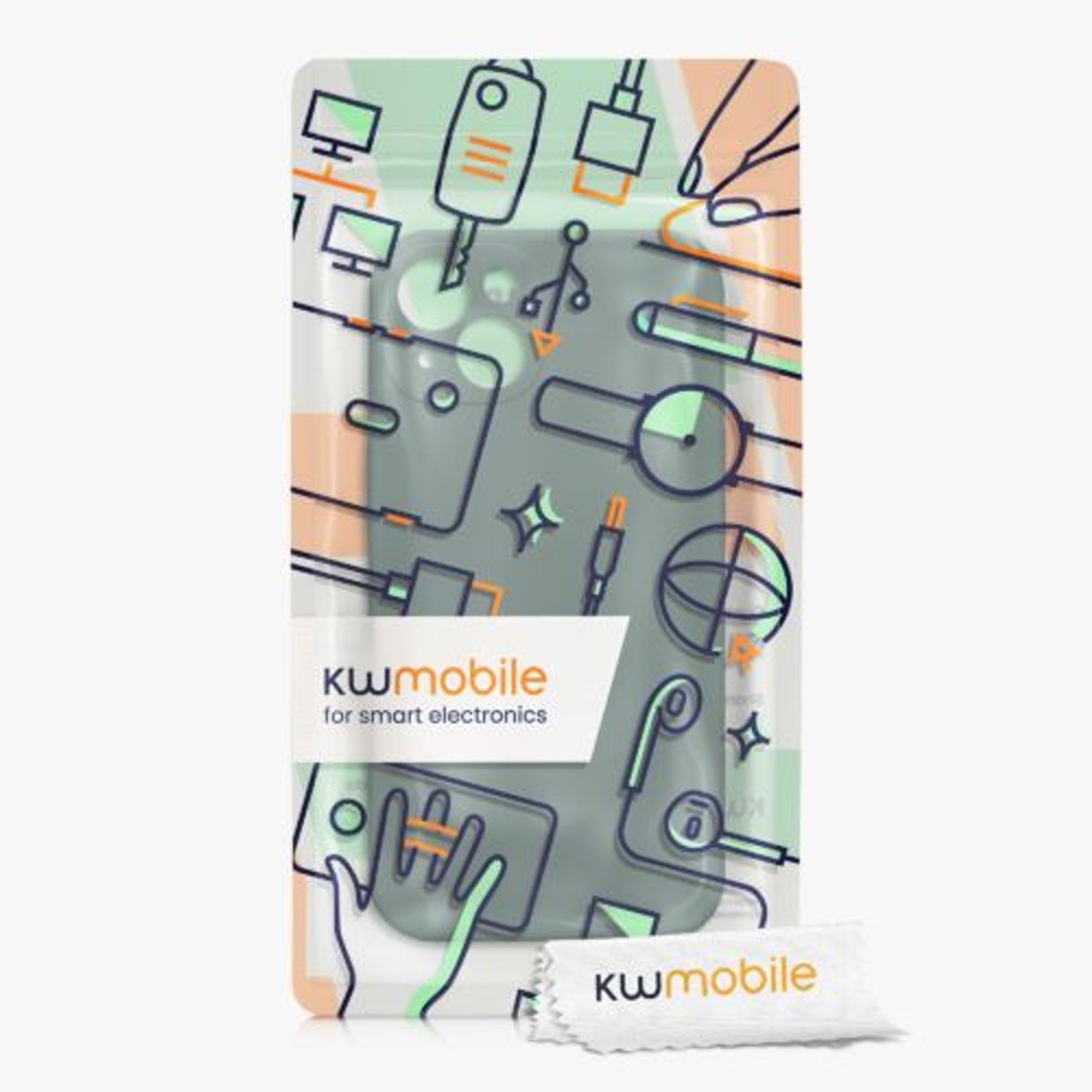 Husa Kwmobile pentru Apple iPhone 13, Silicon, Verde, 59359.166 fotografia produsului View 7 L
