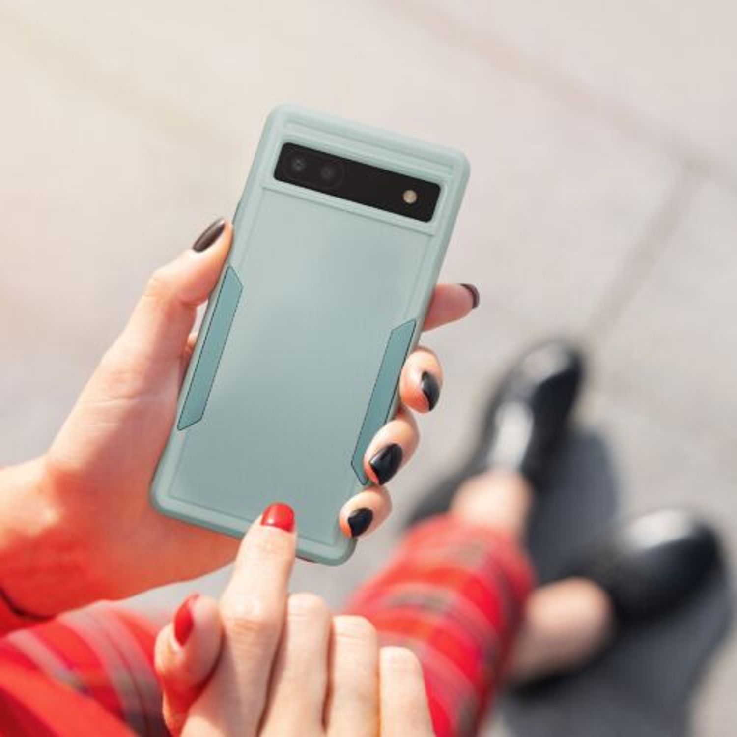 Husa Kwmobile pentru Google Pixel 6a, Silicon, Verde, 59376.71 fotografia produsului View 6 L