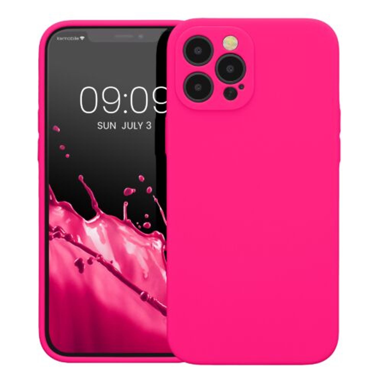 Husa Kwmobile pentru Apple iPhone 12 Pro Max, Silicon, Roz, 59355.77 fotografia produsului