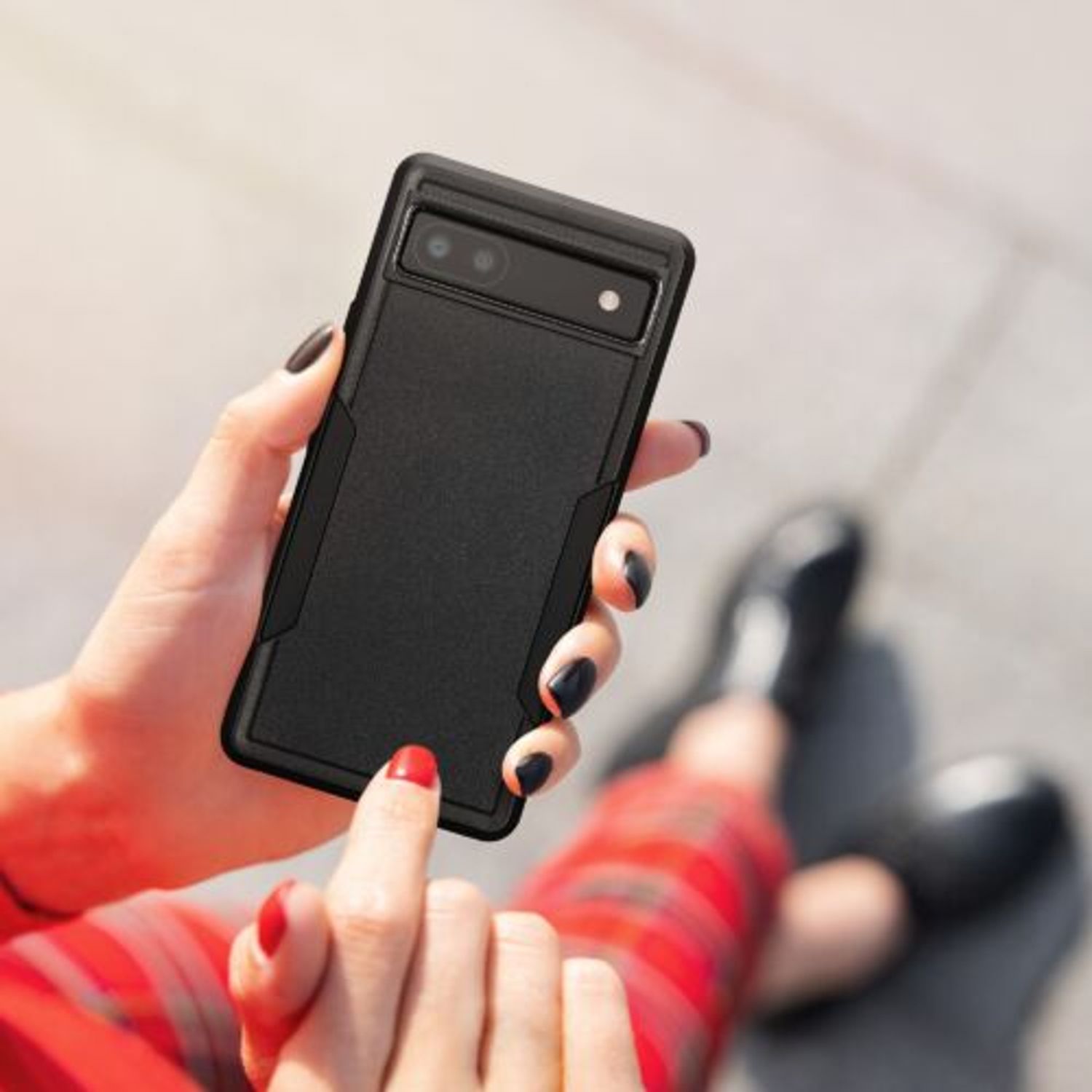 Husa Kwmobile pentru Google Pixel 6a, Silicon, Negru, 59376.01 fotografia produsului View 6 L