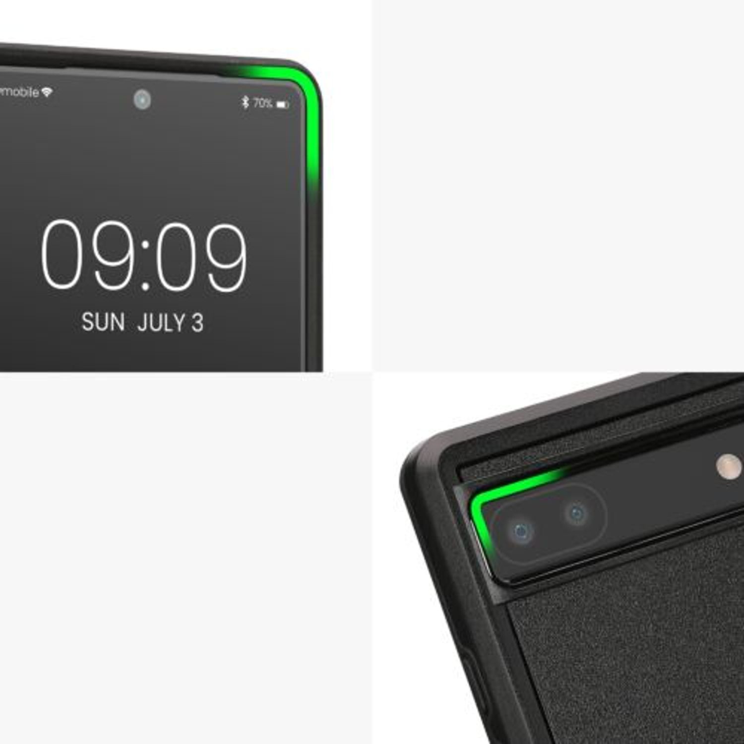 Husa Kwmobile pentru Google Pixel 6a, Silicon, Negru, 59376.01 fotografia produsului View 9 L