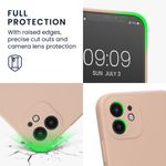 Husa Kwmobile pentru Apple iPhone 12/iPhone 12 Pro, Silicon, Crem, 59351.225 fotografia produsului View 3 S