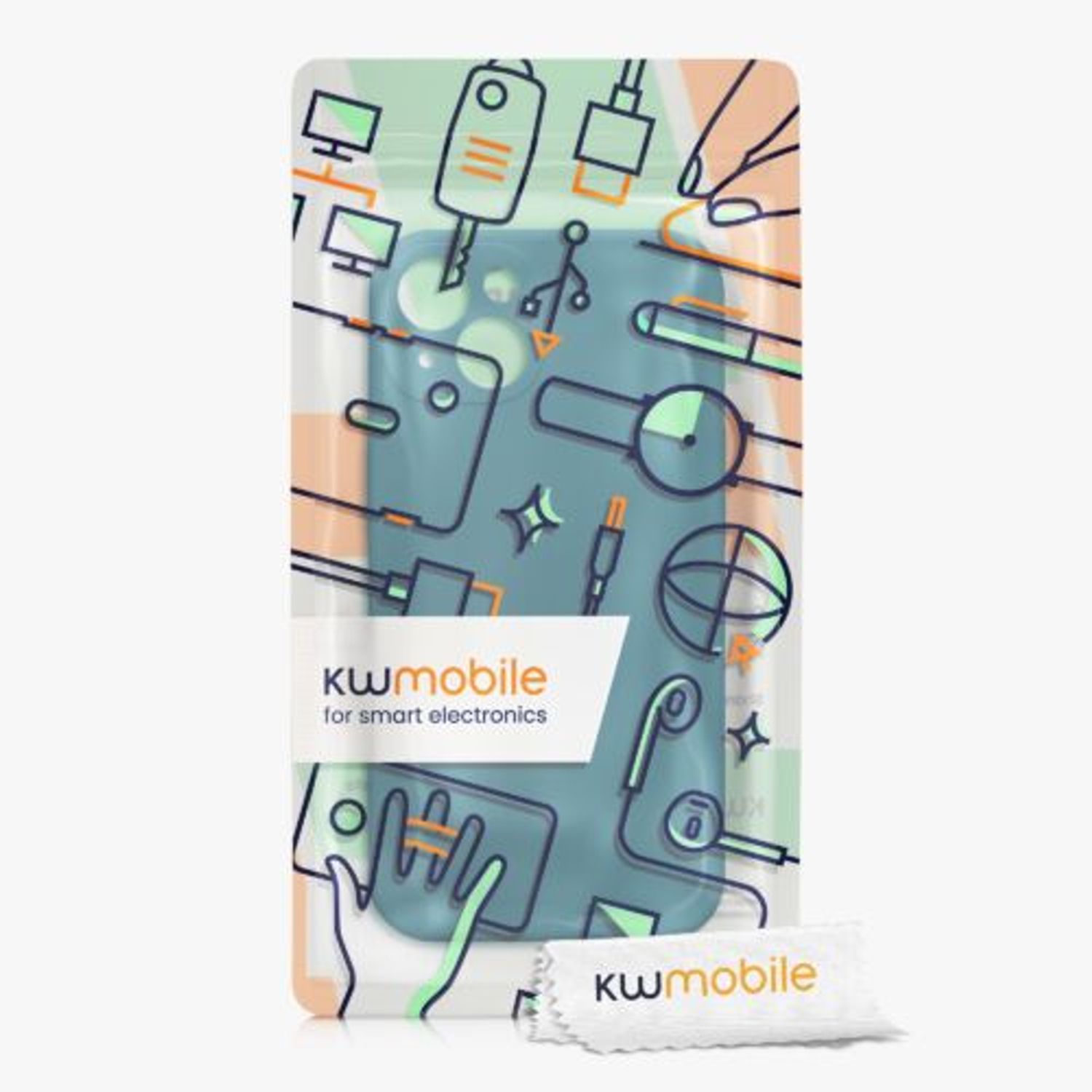 Husa Kwmobile pentru Apple iPhone 13, Silicon, Verde, 59359.57 fotografia produsului View 7 L