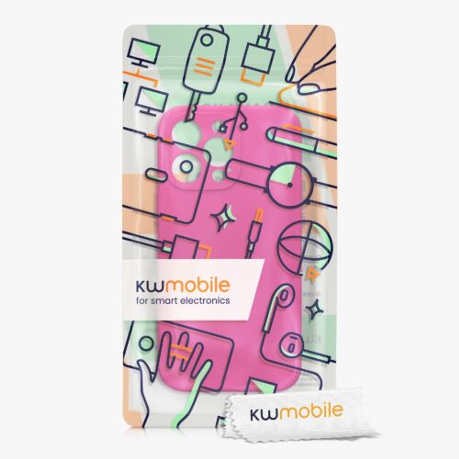 Husa Kwmobile pentru Apple iPhone 13 Pro, Silicon, Roz, 59360.77 fotografia produsului View 7 L