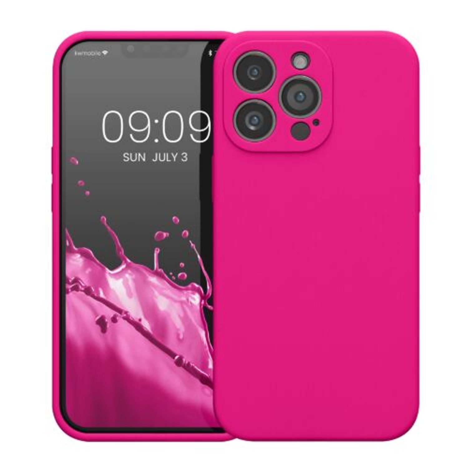 Husa Kwmobile pentru Apple iPhone 13 Pro, Silicon, Roz, 59360.77 fotografia produsului