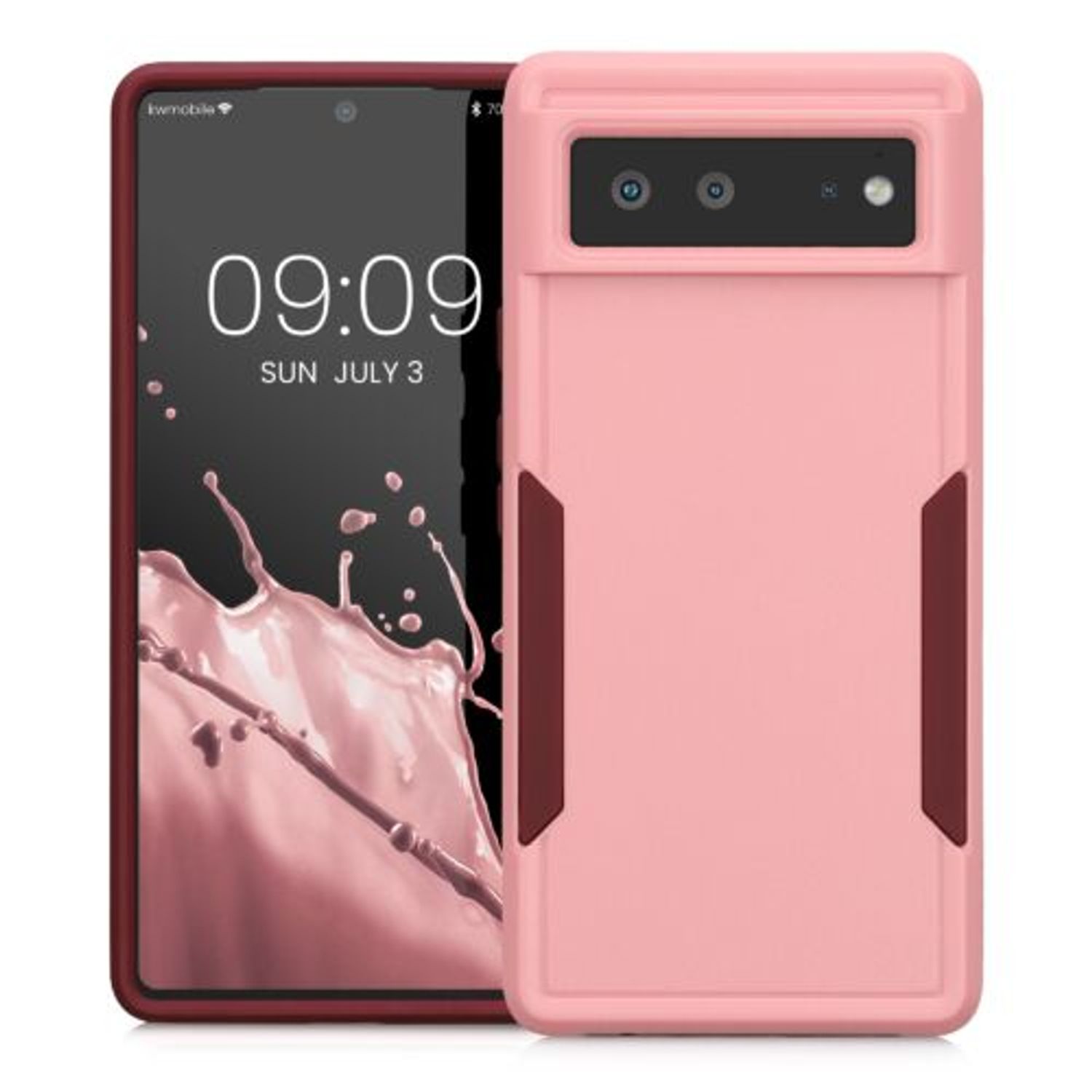 Husa Kwmobile pentru Google Pixel 6, Silicon, Roz, 59375.10 fotografia produsului