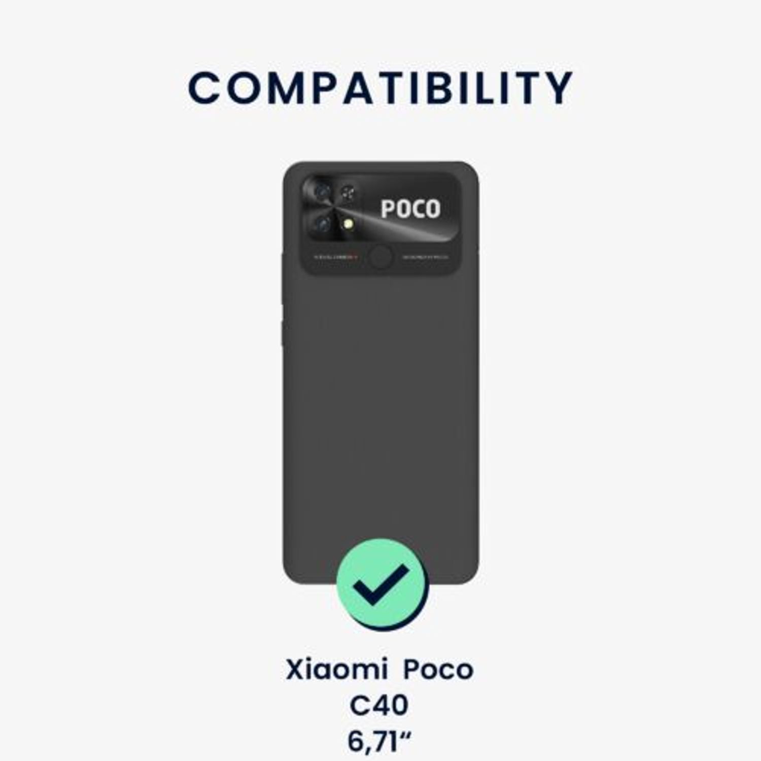 Husa Kwmobile pentru Xiaomi Poco C40, Silicon, Verde, 59394.169 fotografia produsului View 5 L