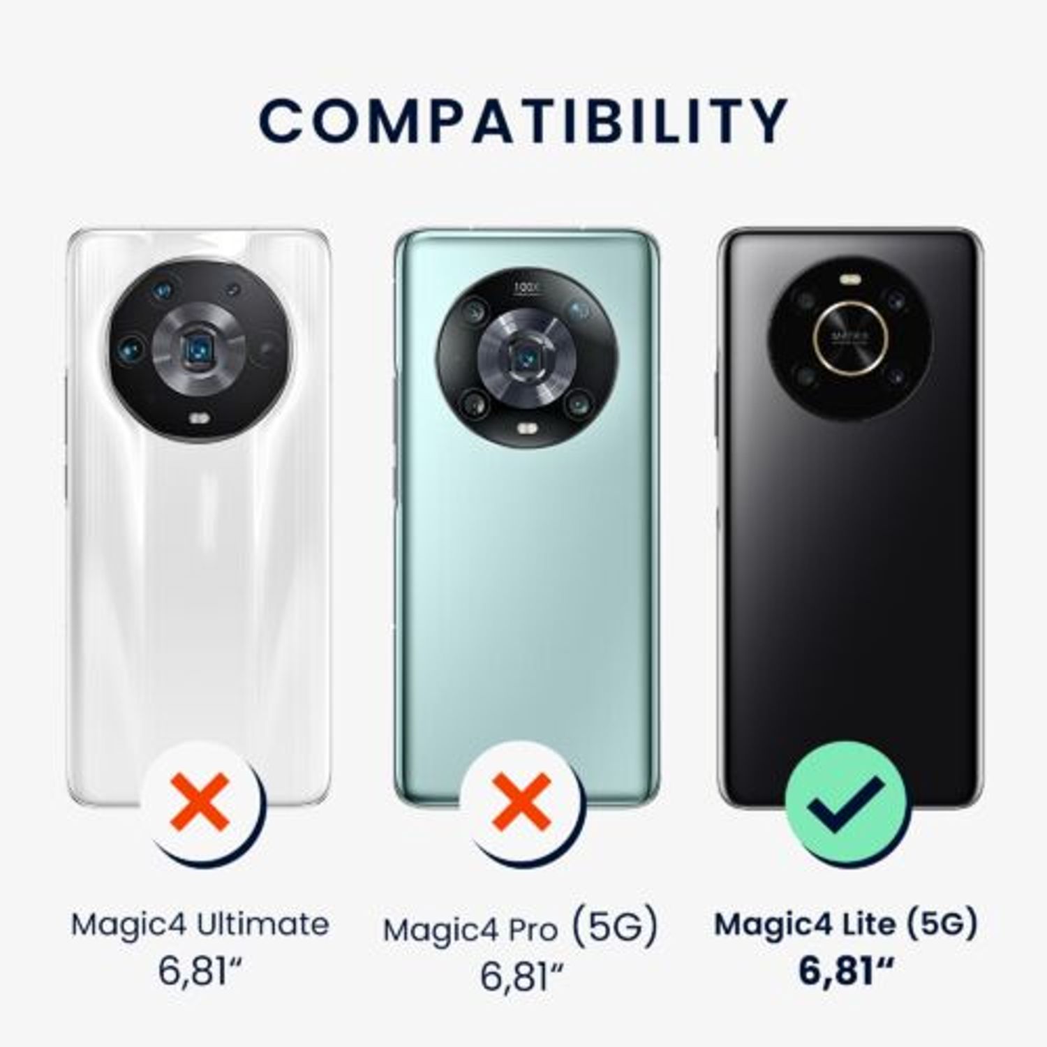 Husa Kwmobile pentru Honor Magic 4 Lite 5G, Silicon, Mov, 59328.115 fotografia produsului View 5 L