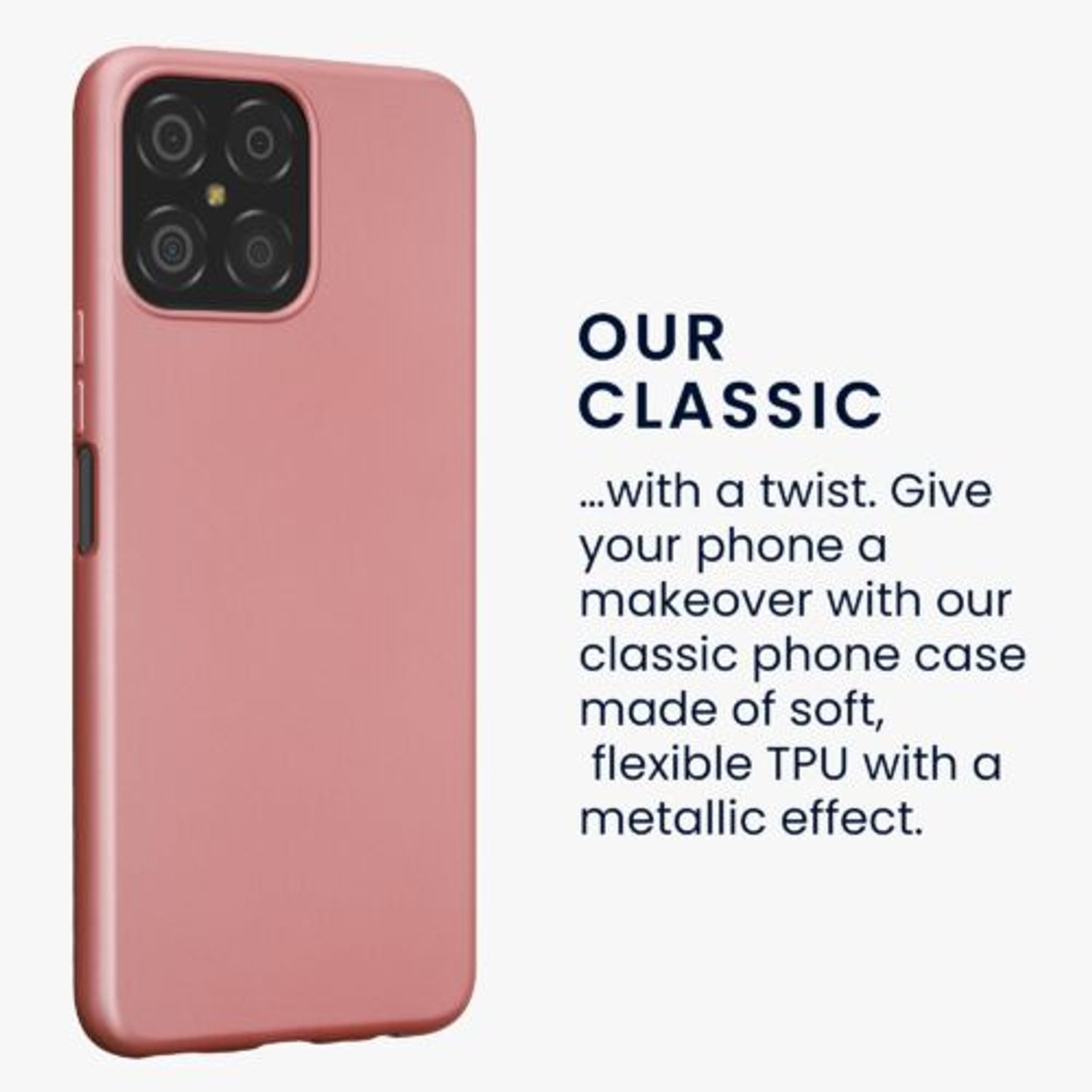 Husa Kwmobile pentru Honor X8, Silicon, Rose Gold, 59329.31 fotografia produsului View 3 L