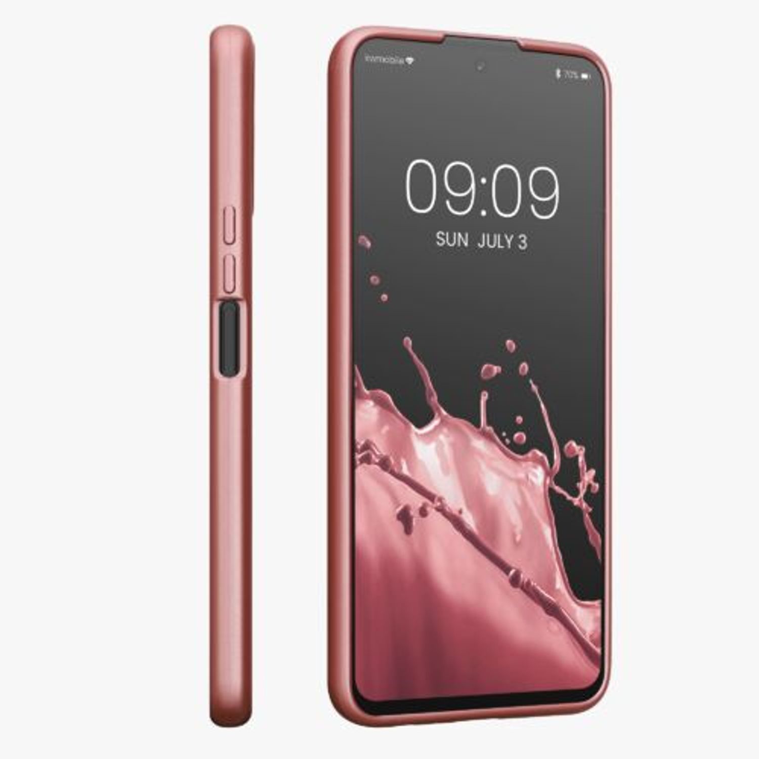 Husa Kwmobile pentru Honor X8, Silicon, Rose Gold, 59329.31 fotografia produsului View 4 L