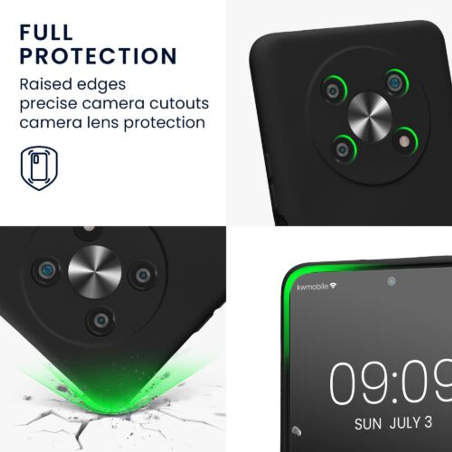 Husa Kwmobile pentru Honor Magic 4 Lite 5G, Silicon, Negru, 59335.01 fotografia produsului View 6 L