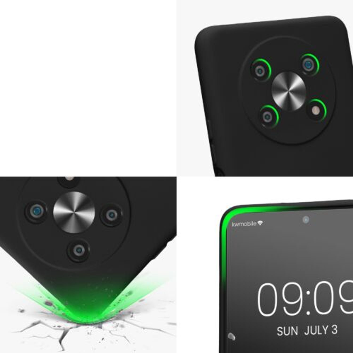 Husa Kwmobile pentru Honor Magic 4 Lite 5G, Silicon, Negru, 59335.01 fotografia produsului View 2 L