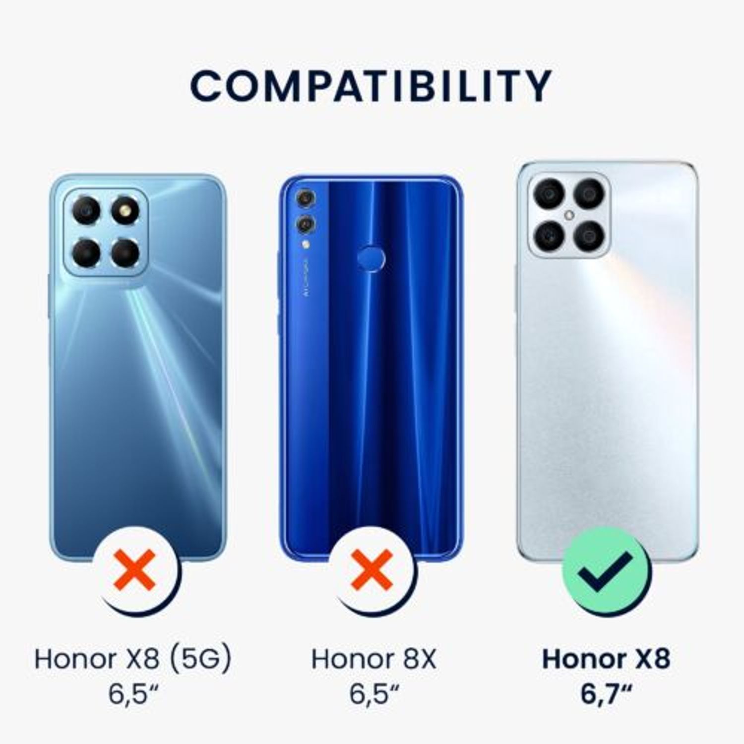 Husa Kwmobile pentru Honor X8, Silicon, Verde, 59329.14 fotografia produsului View 6 L