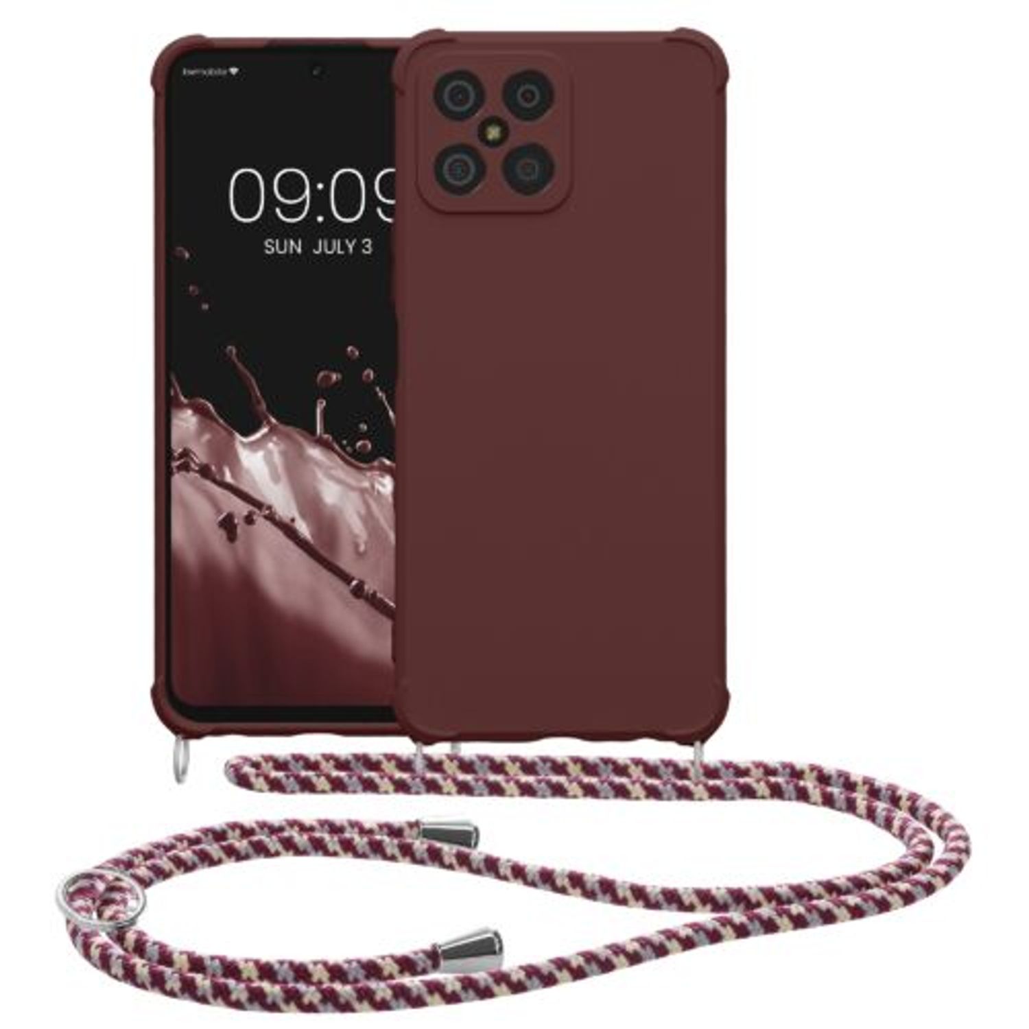 Husa Kwmobile pentru Honor X8, Silicon, Rosu, 59331.187 fotografia produsului