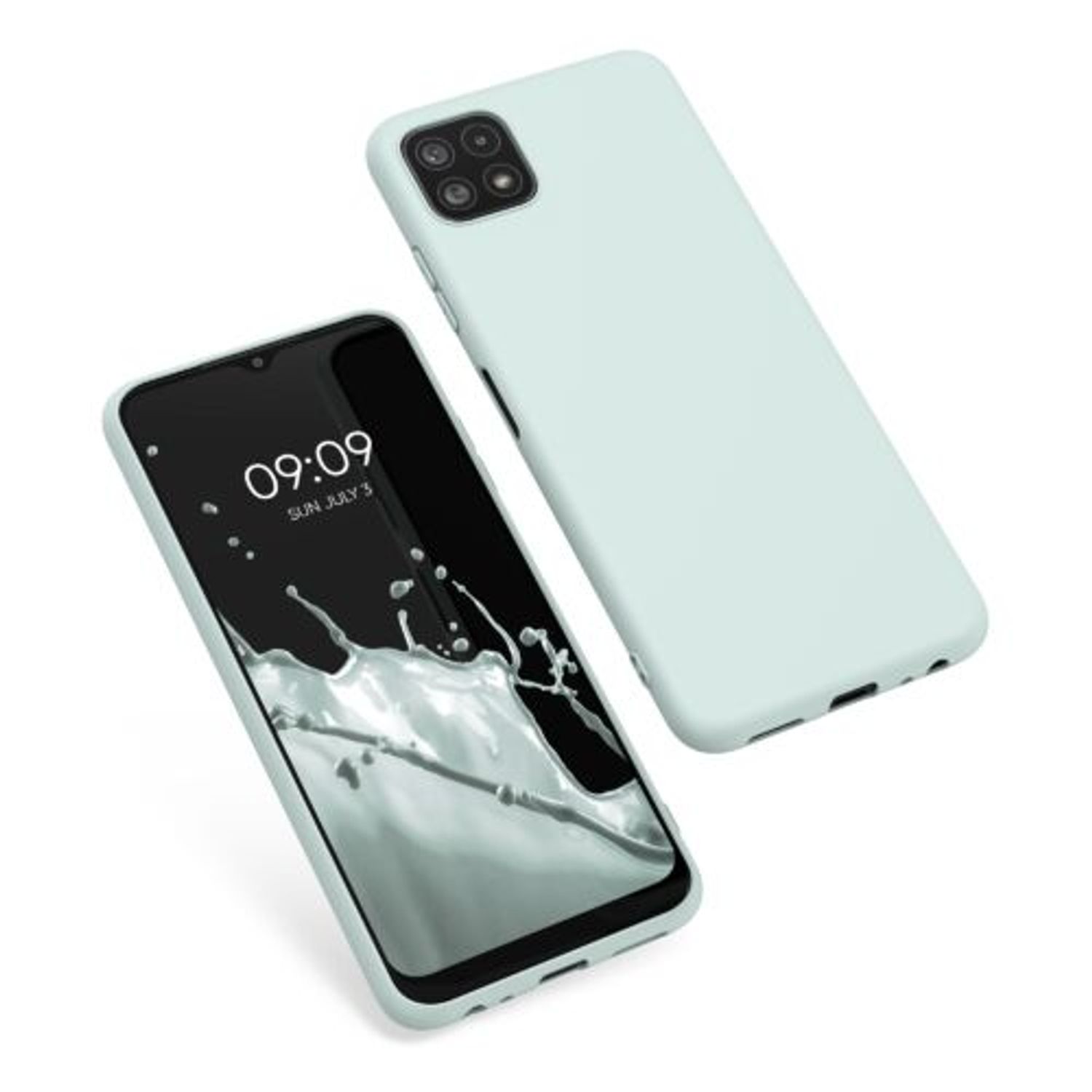 Husa Kwmobile pentru Samsung Galaxy A22 5G, Silicon, Verde, 55245.200 fotografia produsului