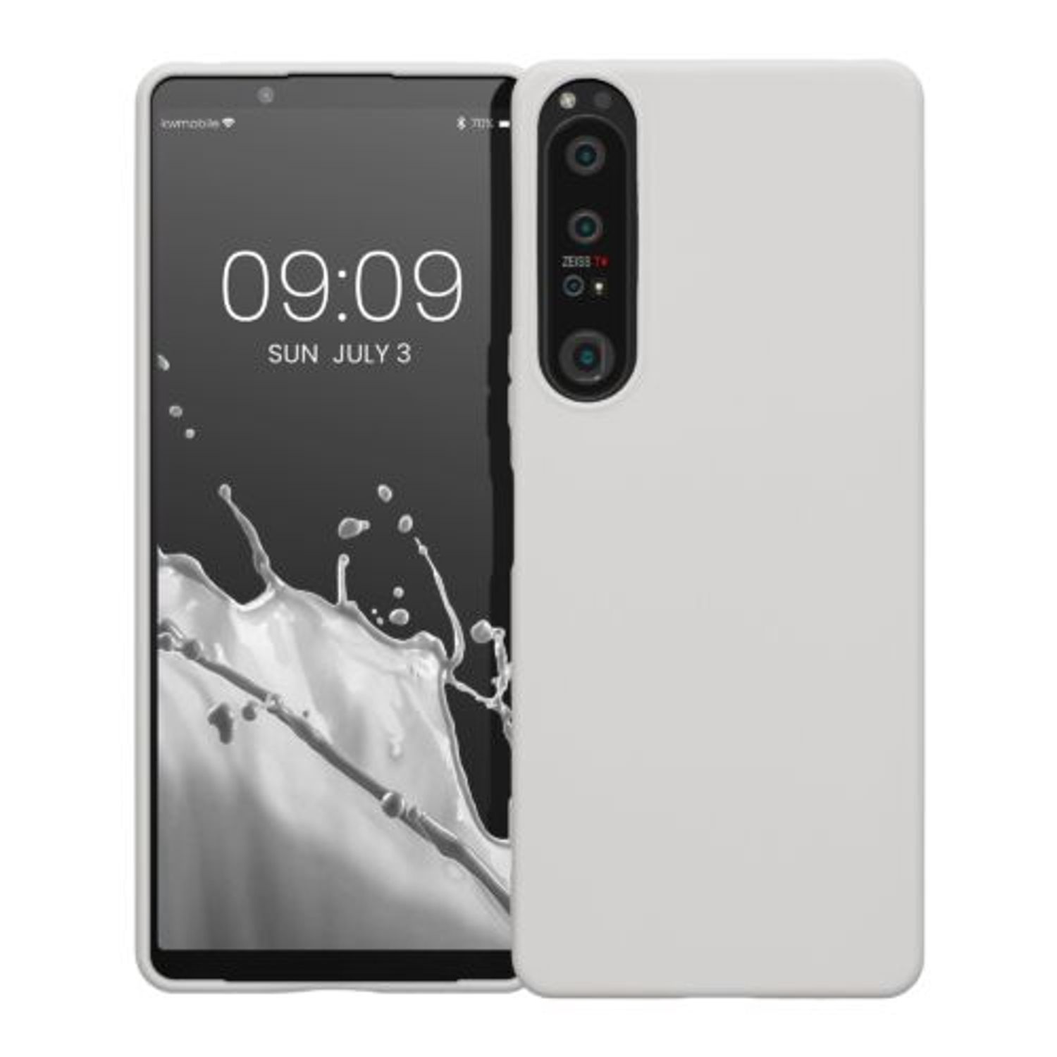 Husa Kwmobile pentru Sony Xperia 1 IV, Silicon, Alb, 58661.48 fotografia produsului