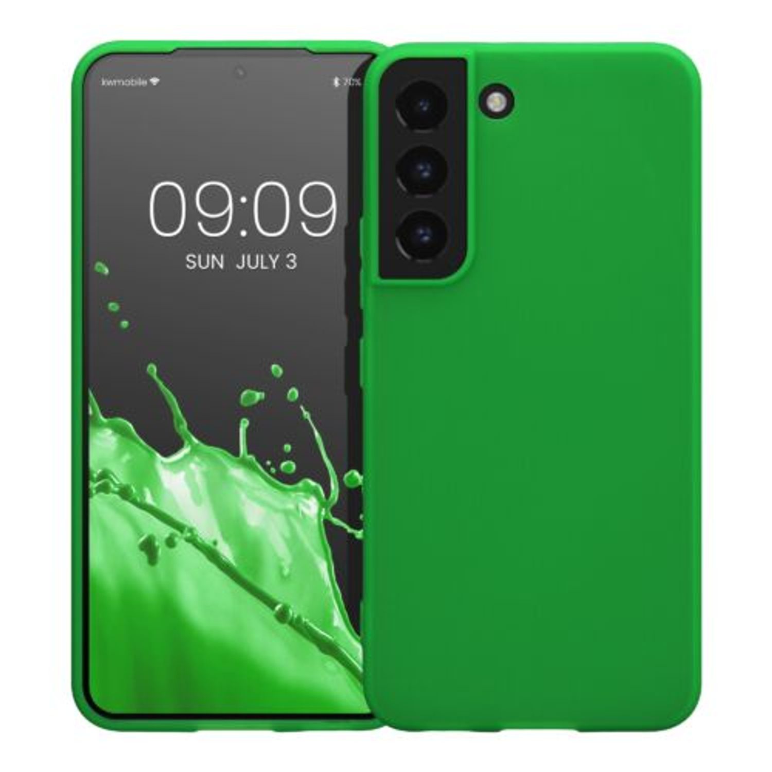 Husa Kwmobile pentru Samsung Galaxy S22, Silicon, Verde, 56758.44 fotografia produsului