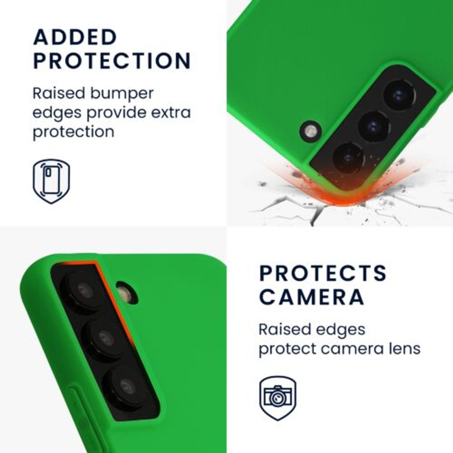 Husa Kwmobile pentru Samsung Galaxy S22, Silicon, Verde, 56758.44 fotografia produsului View 6 L