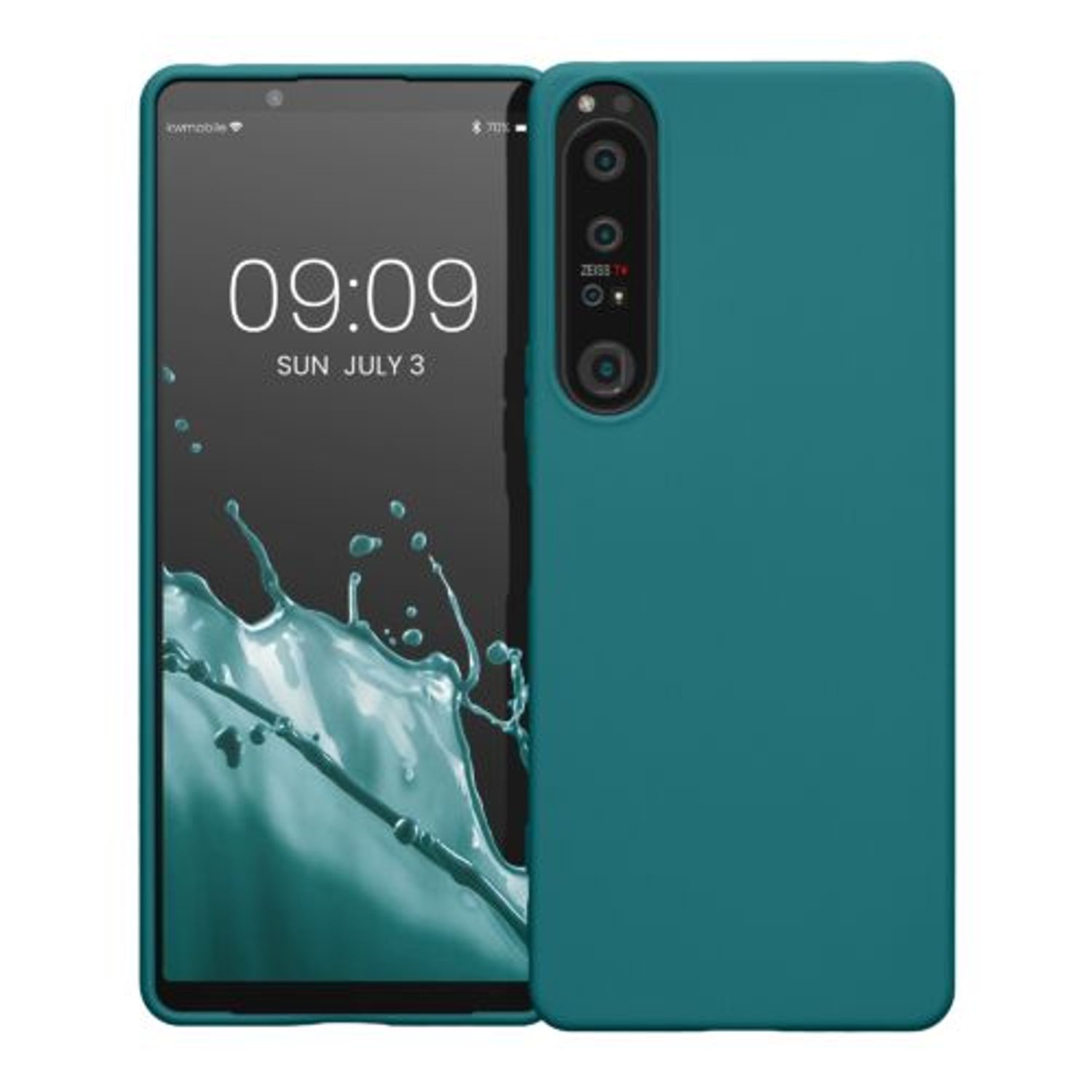 Husa Kwmobile pentru Sony Xperia 1 IV, Silicon, Verde, 58661.57 fotografia produsului