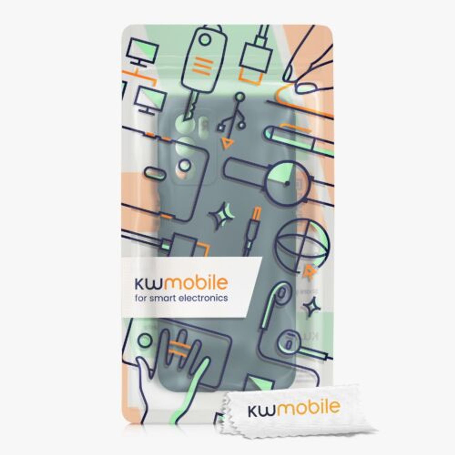 Husa Kwmobile pentru OPPO A16/A16s, Silicon, Verde, 57572.57 fotografia produsului View 3 L
