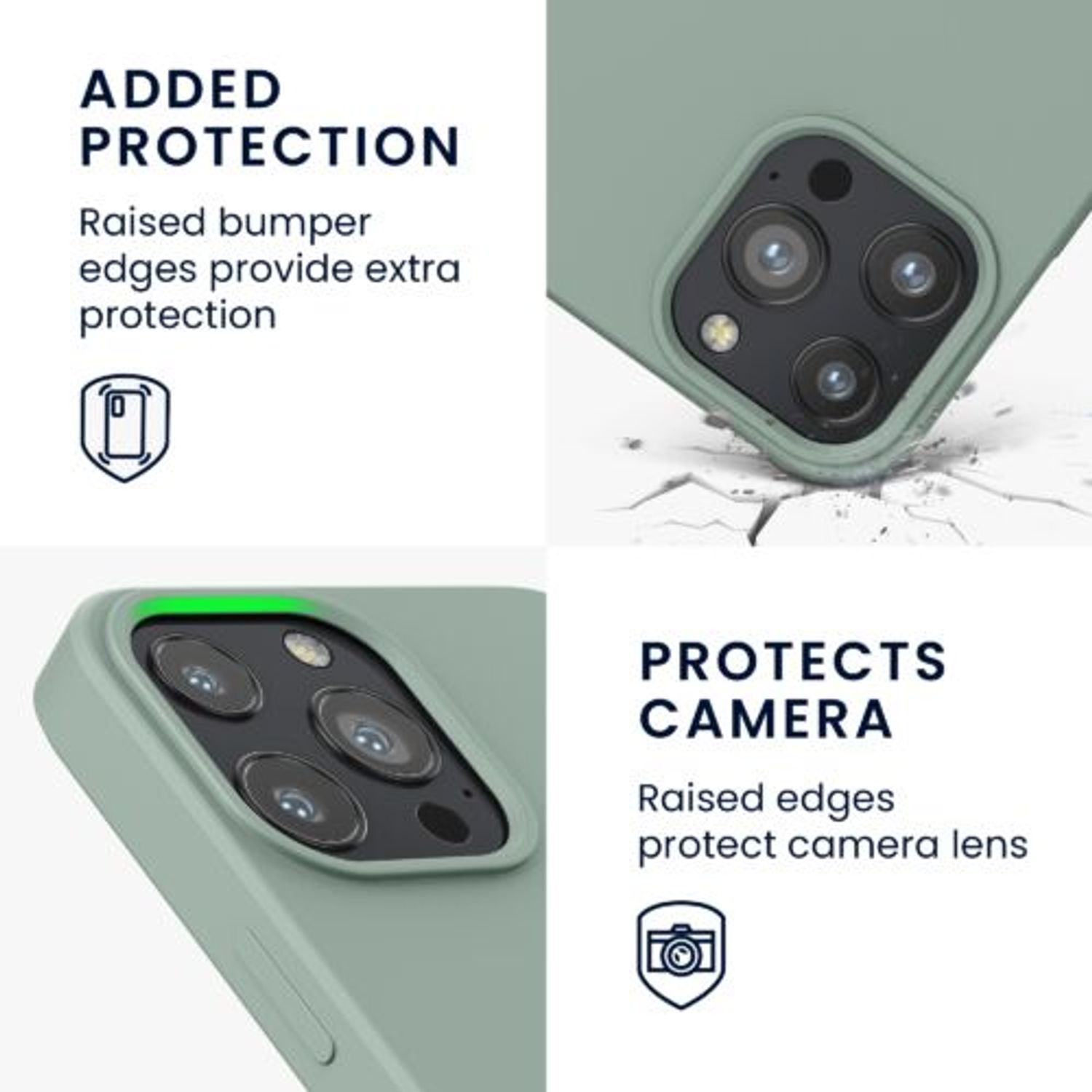 Husa Kwmobile pentru Apple iPhone 13 Pro Max, Silicon, Verde, 55975.172 fotografia produsului View 3 L