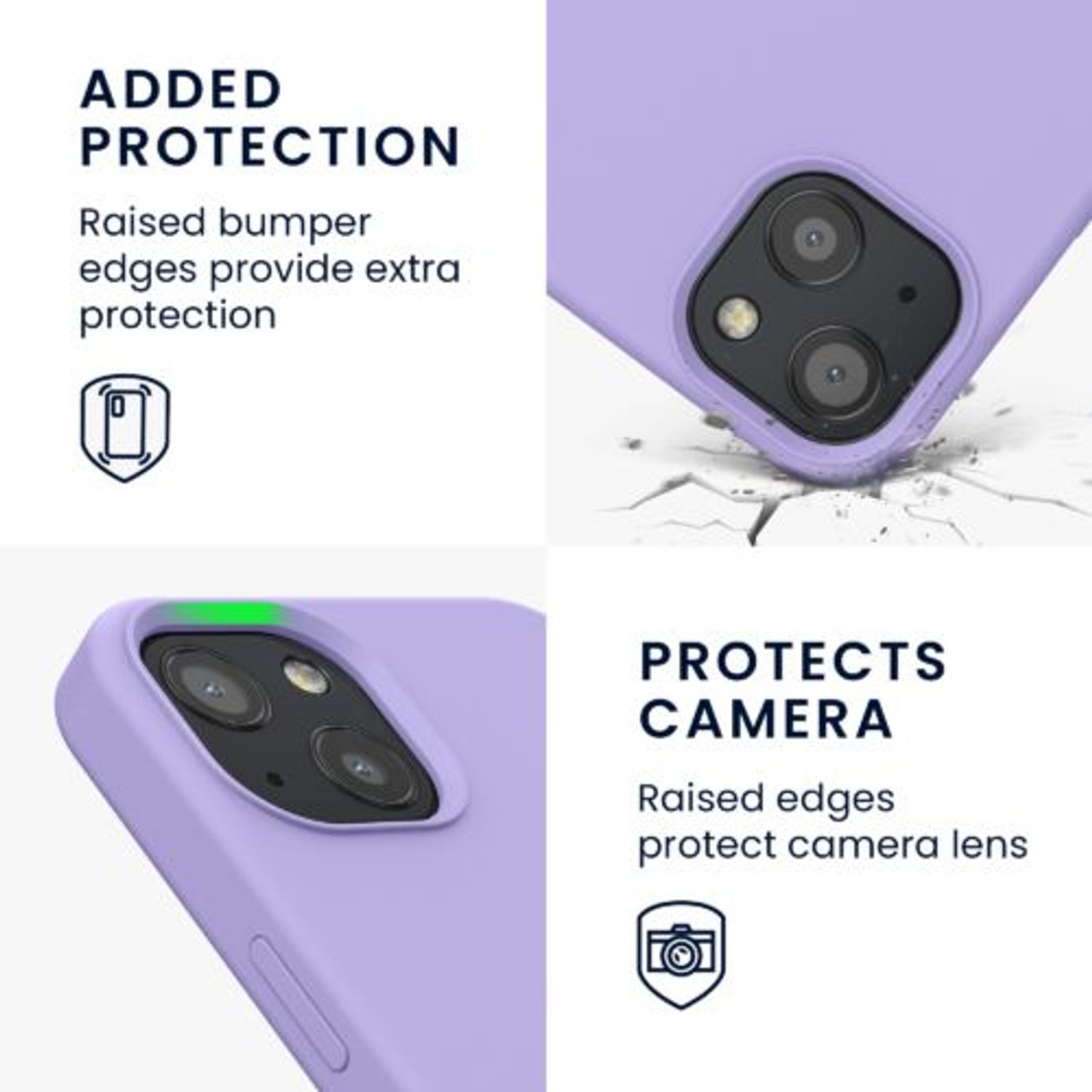 Husa Kwmobile pentru Apple iPhone 13, Silicon, Mov, 55878.108 fotografia produsului View 3 L