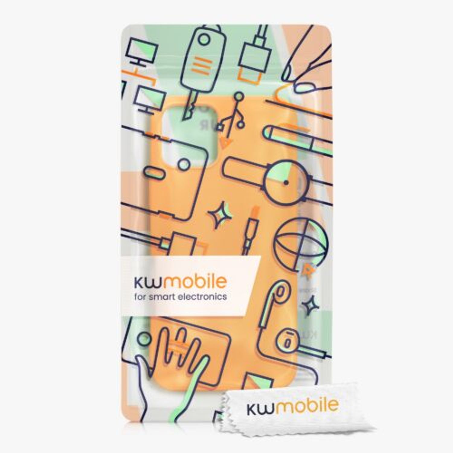 Husa Kwmobile pentru Apple iPhone 12/iPhone 12 Pro, Silicon, Portocaliu, 53844.150 fotografia produsului View 7 L