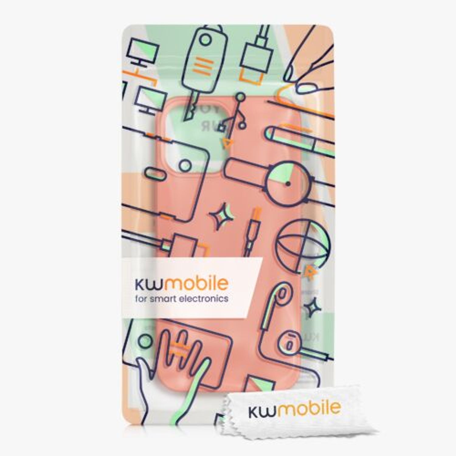 Husa Kwmobile pentru Apple iPhone 13 Pro Max, Silicon, Coral, 55975.103 fotografia produsului View 7 L