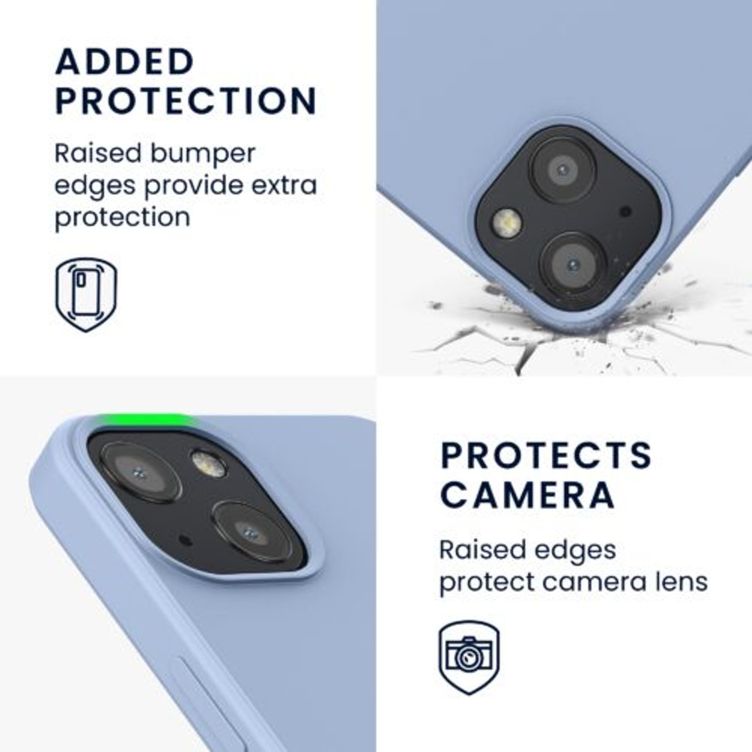 Husa Kwmobile pentru Apple iPhone 13, Silicon, Albastru, 55948.58 fotografia produsului View 3 L