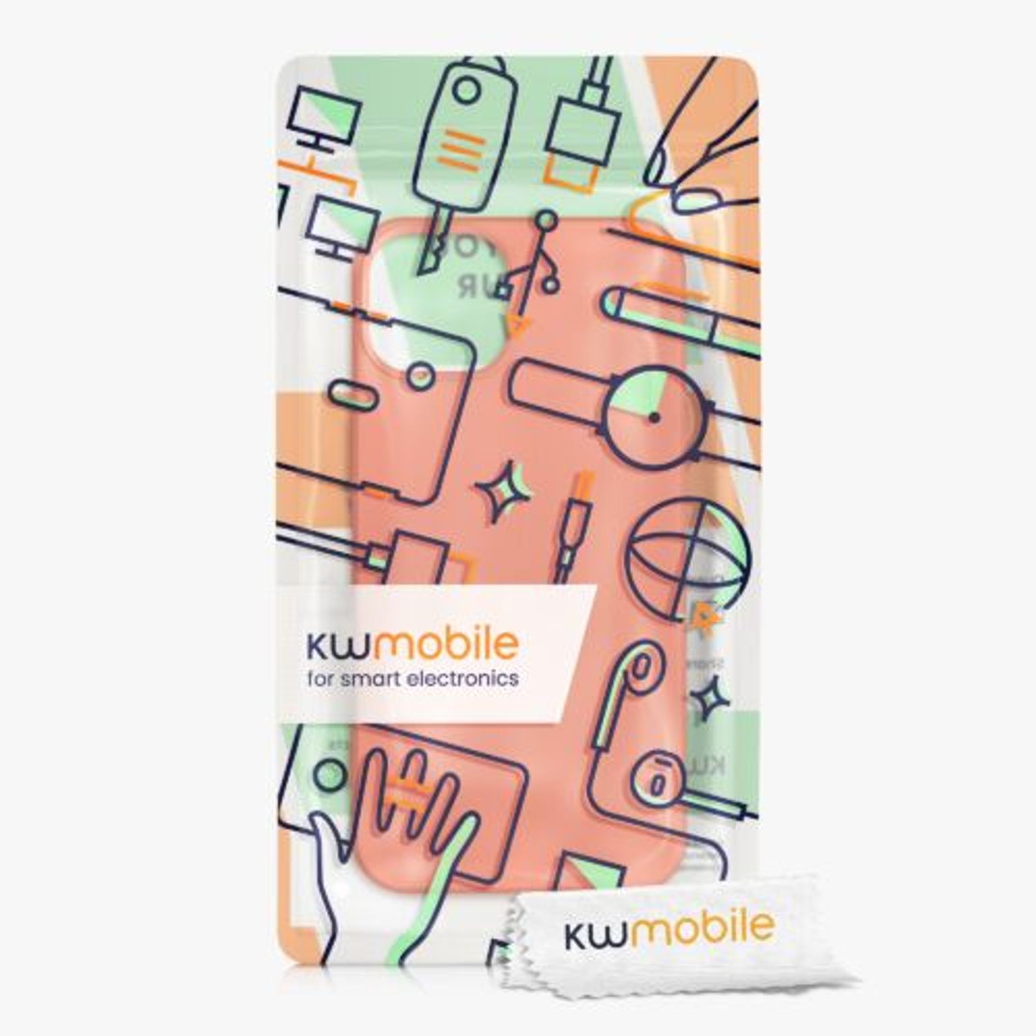 Husa Kwmobile pentru Apple iPhone 13, Silicon, Coral, 55948.103 fotografia produsului View 7 L