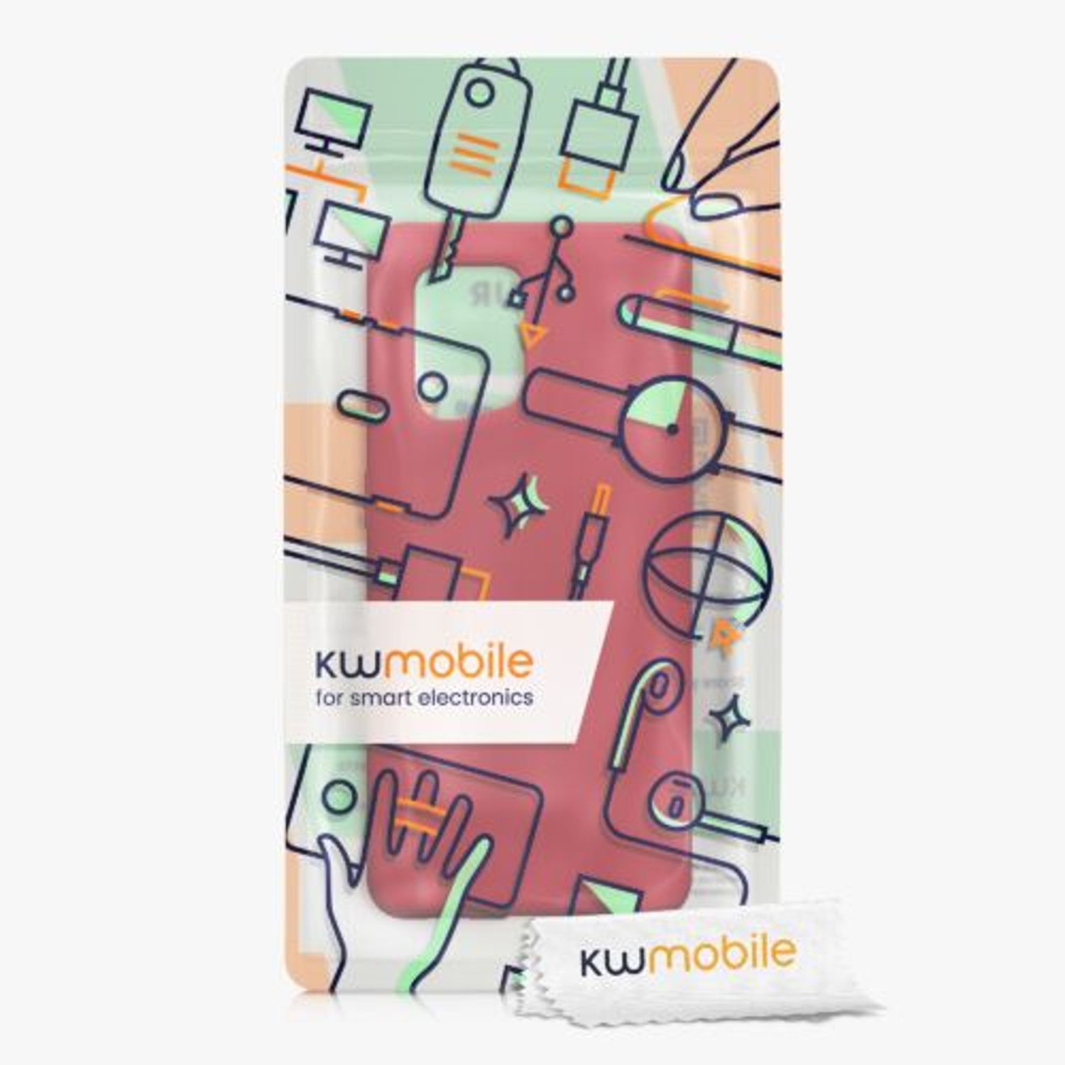 Husa Kwmobile pentru OPPO Find X5, Silicon, Rosu, 57629.100 fotografia produsului View 7 L