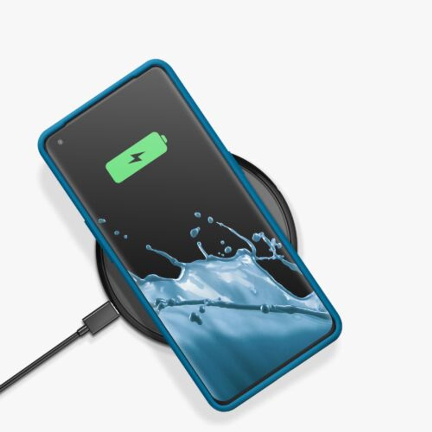 Husa Kwmobile pentru OPPO Find X5, Silicon, Albastru, 57629.224 fotografia produsului View 10 L