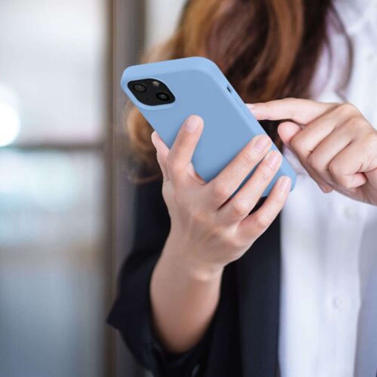 Husa Kwmobile pentru Apple iPhone 13, Silicon, Albastru, 55878.161 fotografia produsului View 9 L