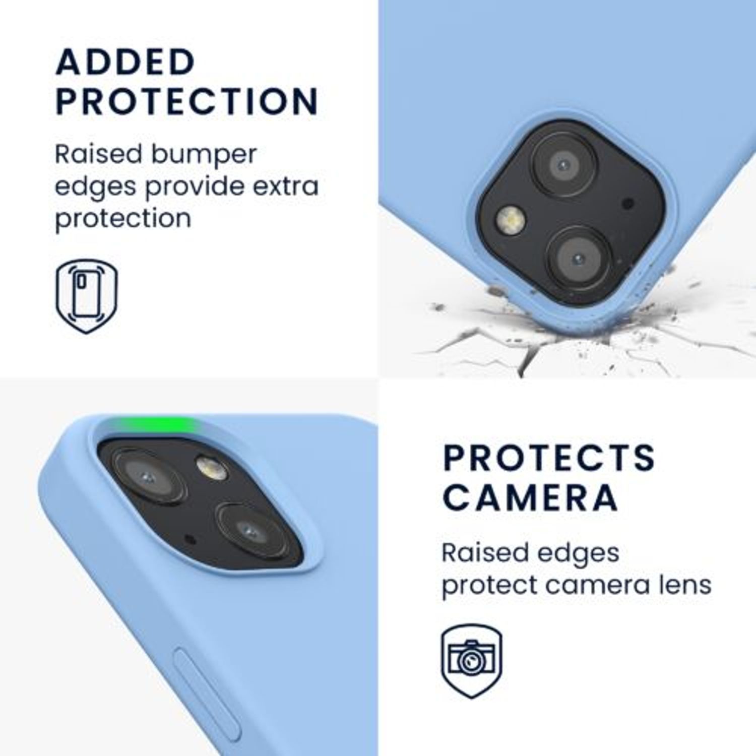 Husa Kwmobile pentru Apple iPhone 13, Silicon, Albastru, 55878.161 fotografia produsului View 3 L