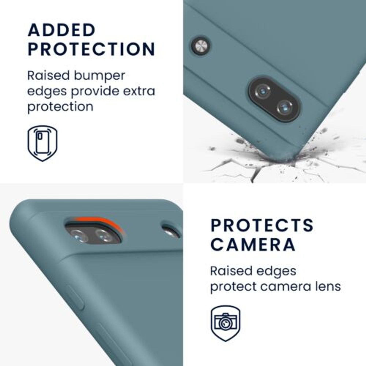 Husa Kwmobile pentru Google Pixel 6a, Silicon, Verde, 57815.207 fotografia produsului View 3 L