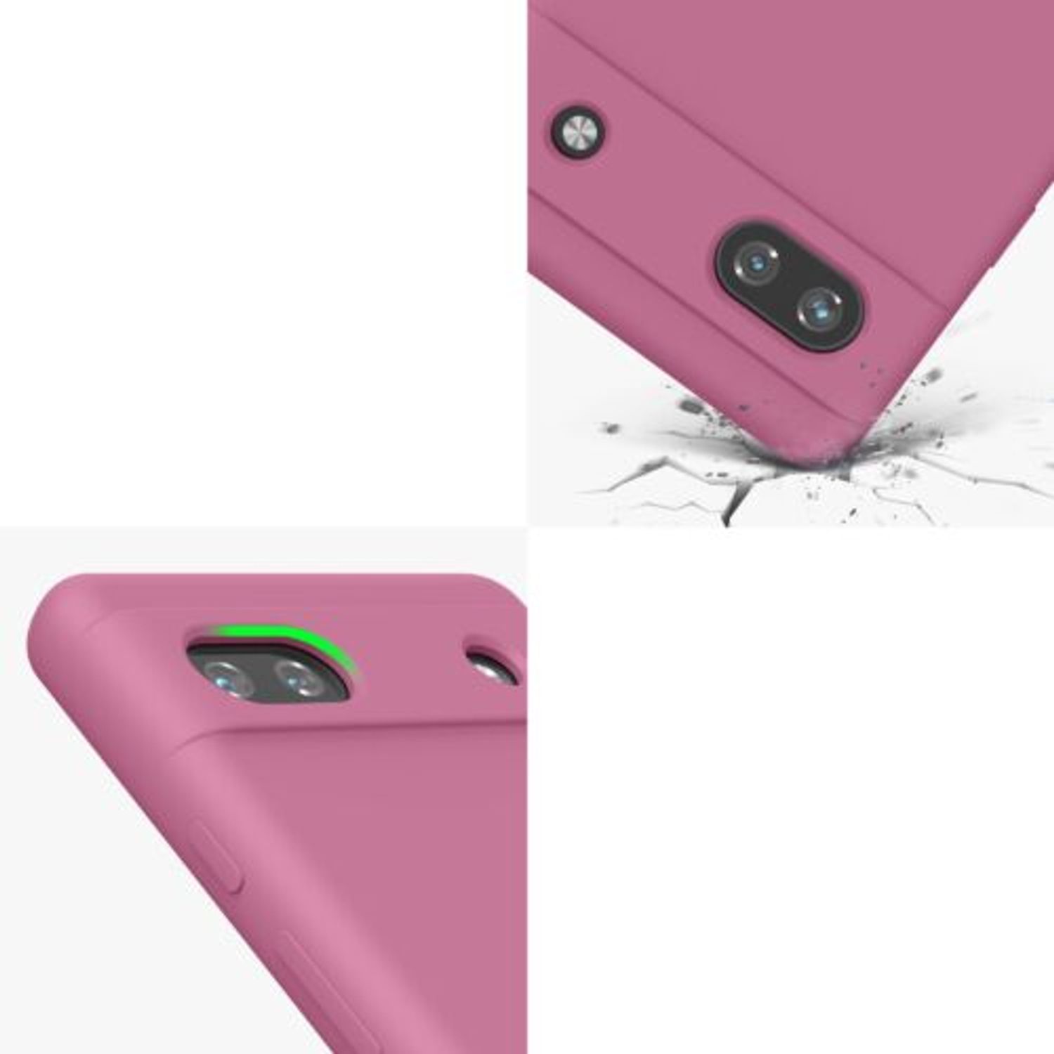 Husa Kwmobile pentru Google Pixel 6a, Silicon, Violet, 57815.167 fotografia produsului View 7 L
