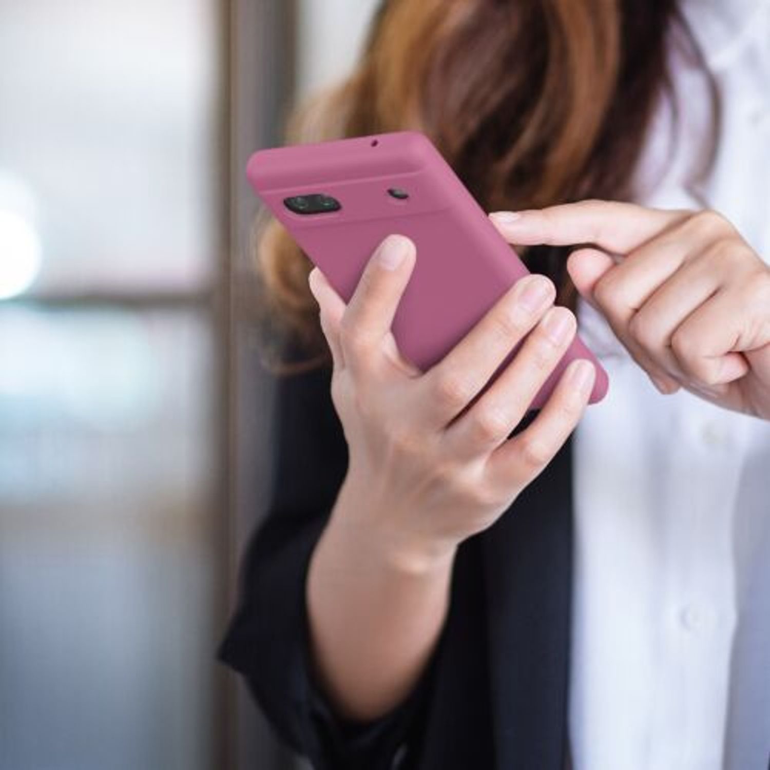 Husa Kwmobile pentru Google Pixel 6a, Silicon, Violet, 57815.167 fotografia produsului View 8 L