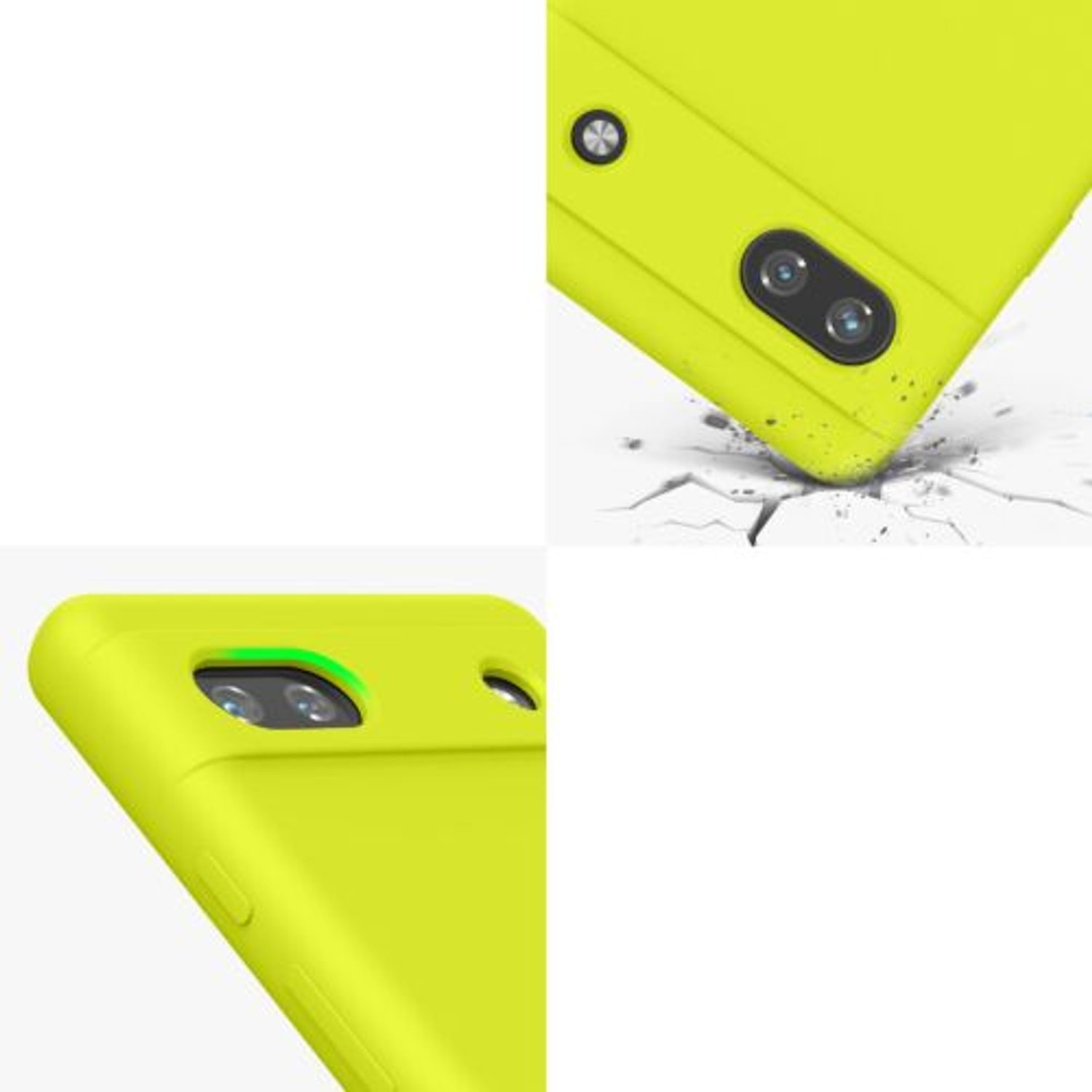 Husa Kwmobile pentru Google Pixel 6a, Silicon, Galben, 57815.149 fotografia produsului View 7 L